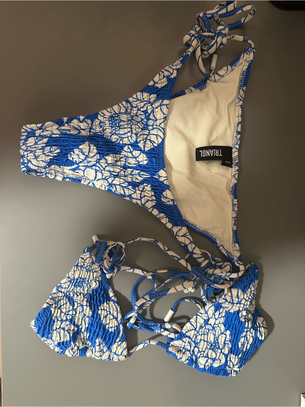 Triangl Blue & White Floral bikini